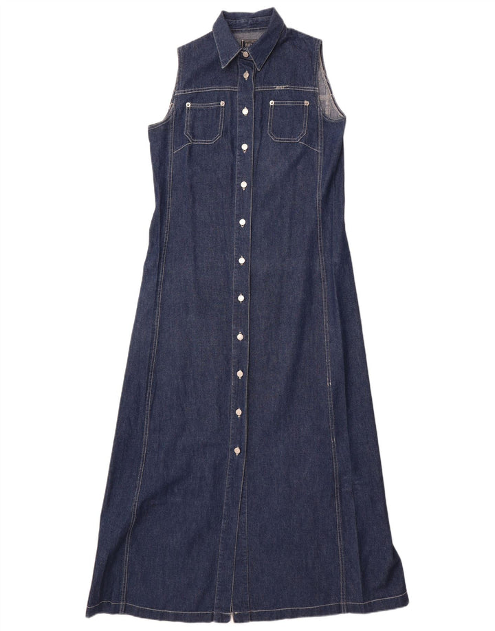 Abito in denim senza maniche da donna Rifle UK 12 blu navy medio