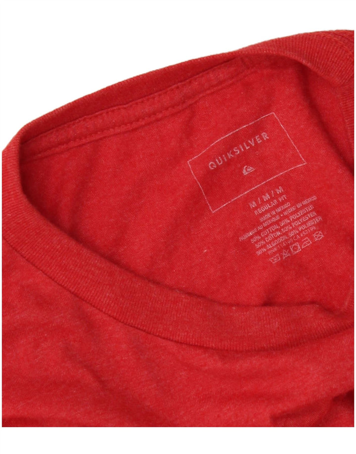 T-shirt Quiksilver da uomo con vestibilità regolare, top in cotone rosso medio