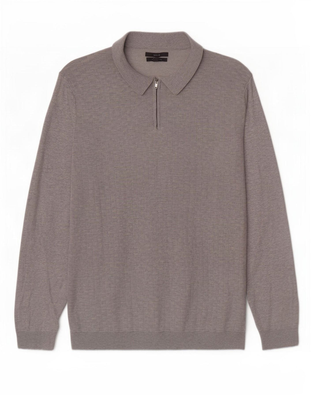 Maglione maglione collo alto da uomo Marks & Spencer 2XL cotone grigio