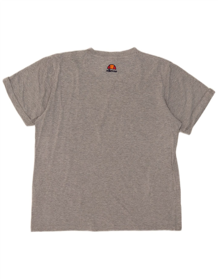 T-shirt grafica oversize da donna Ellesse Top UK 10 piccola grigia