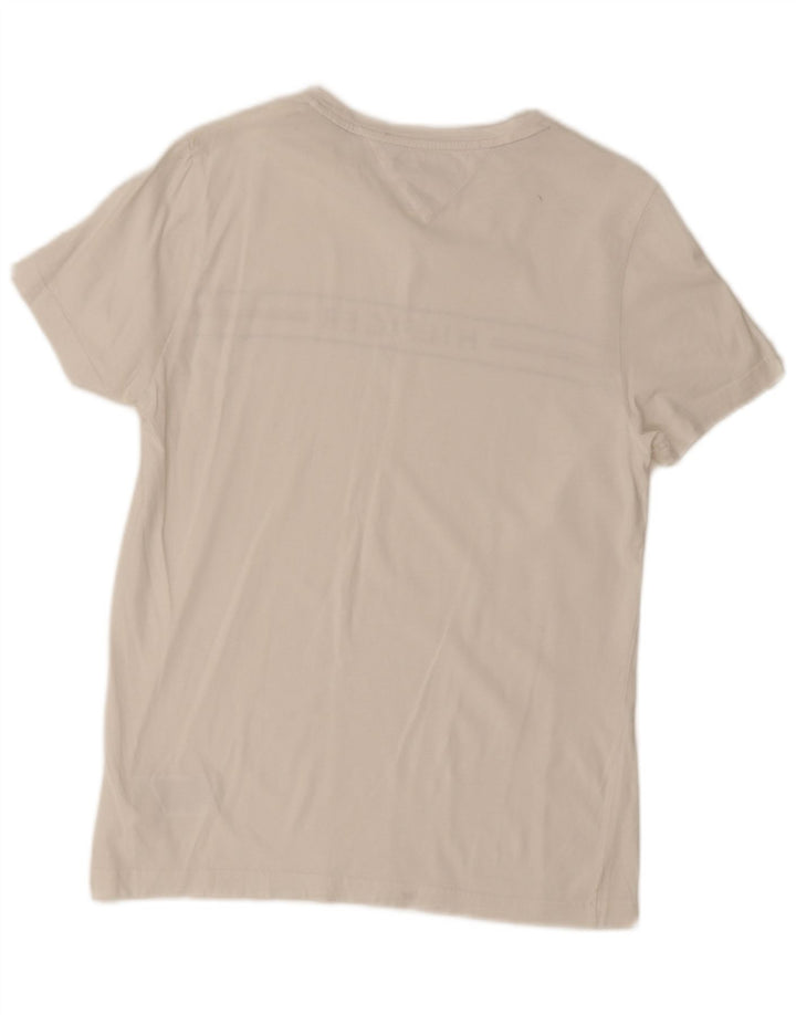 T-shirt grafica da uomo Tommy Hilfiger Top in cotone bianco medio