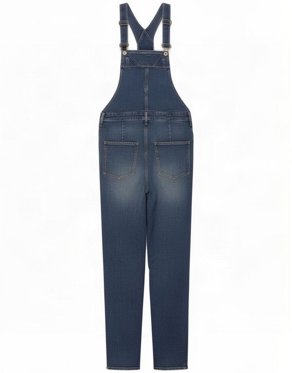 Fat Face Salopette da donna Jeans slim UK 10 Small W34 L28 Blu Cotone
