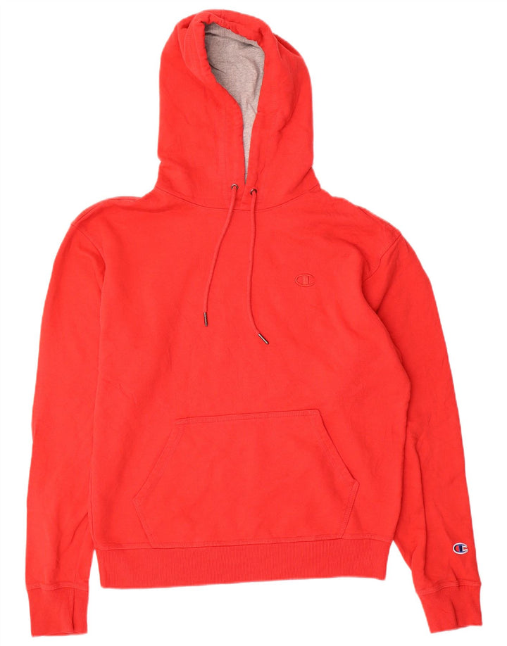 CHAMPION Mens Hoodie Jumper Medium Red Cotton