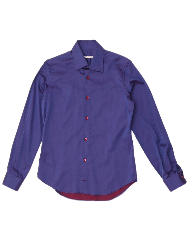 Camicia Uomo Naracamicie XS Cotone Maculato Blu