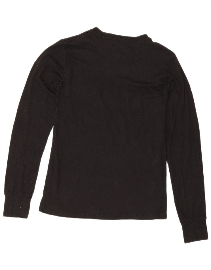 Fila Donna Top Manica Lunga UK 12 Medio Nero Poliestere