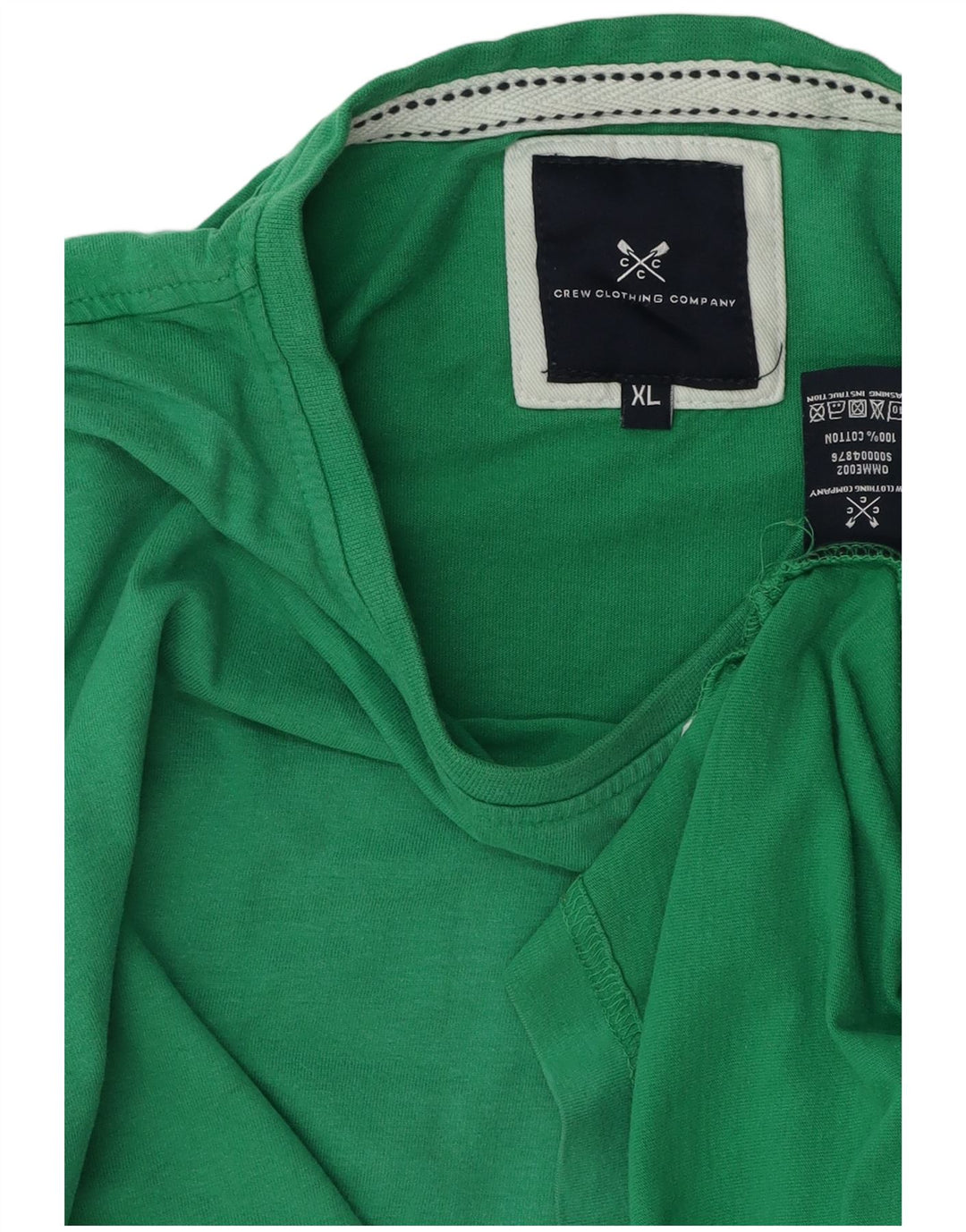 CREW CLOTHING T-shirt da uomo Top XL in cotone verde