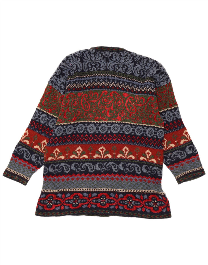Maglione girocollo da uomo vintage IT 44 Fair Isle medio multicolore