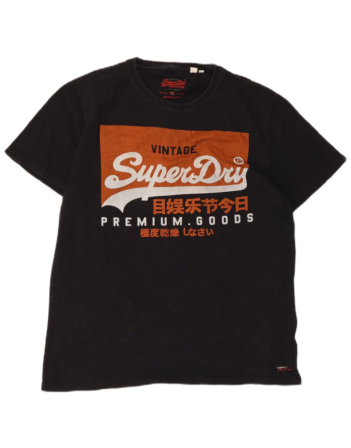 T-shirt grafica da uomo Superdry Top XL in cotone nero