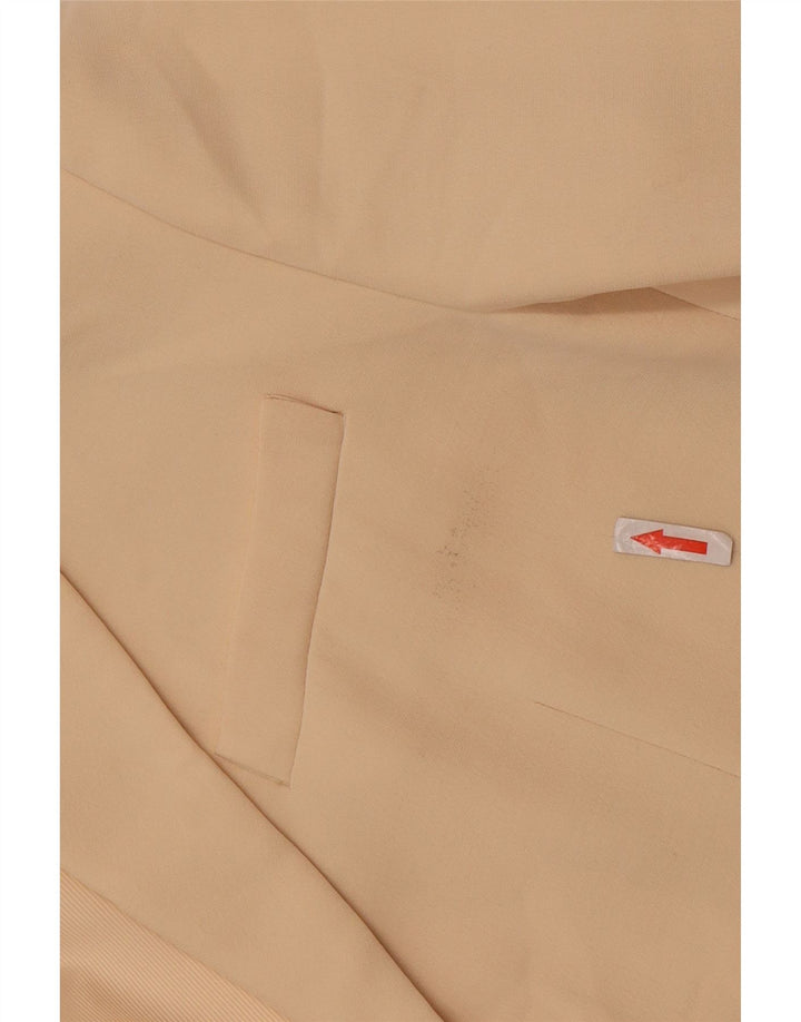 Giacca blazer oversize a 2 bottoni da donna Zara UK 10 piccola in poliestere beige