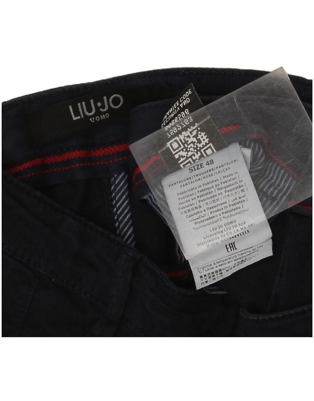 Pantaloni Chino Slim Uomo Liu Jo IT 48 Medio W30 L28 Blu Navy Cotone