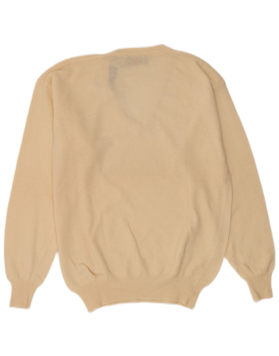 Maglione Kappa da uomo con scollo a V, grande, in lana beige