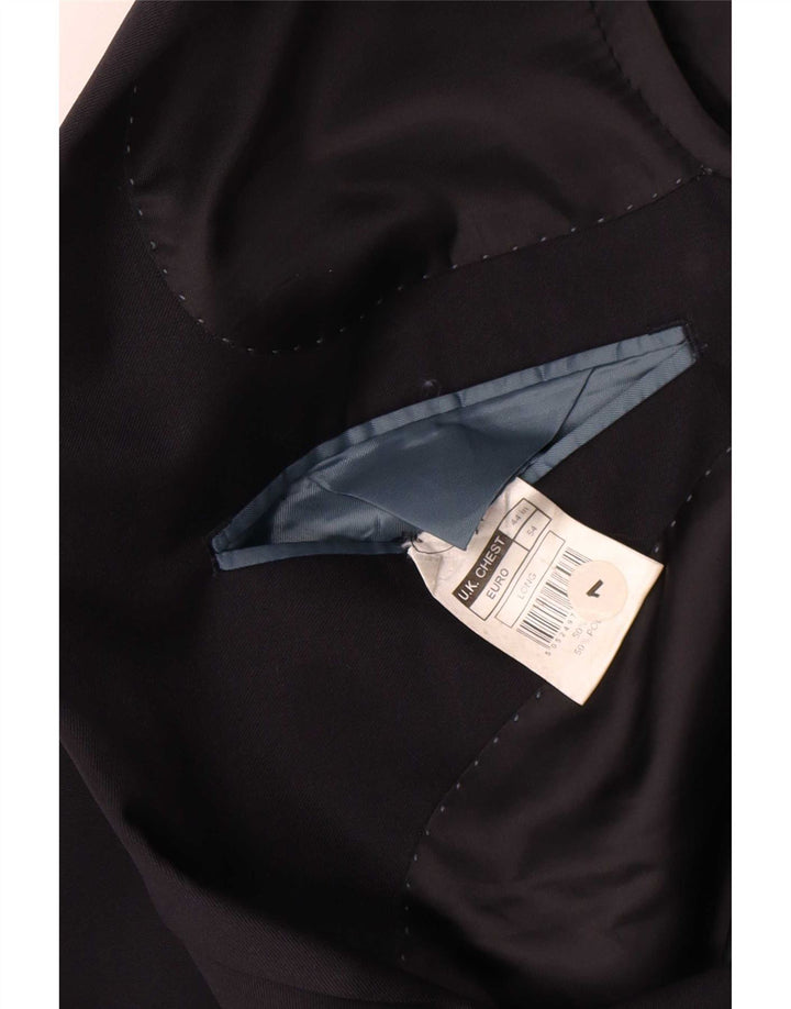 Giacca blazer lunga a 2 bottoni Marks & Spencer da uomo UK 44 XL Blu navy