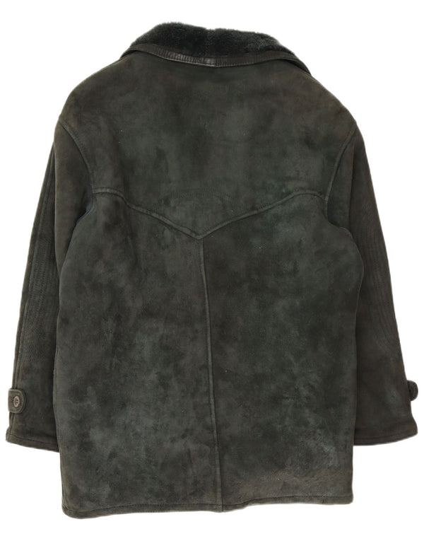 Giubbotto shearling vintage da uomo IT 48 verde medio