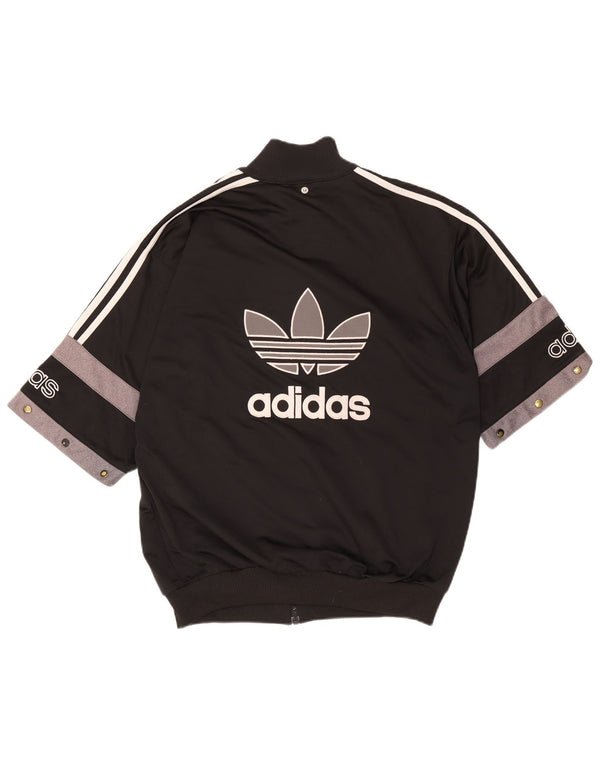 ADIDAS Giacca da tuta grafica da uomo UK 40/42 Medium Black Colourblock
