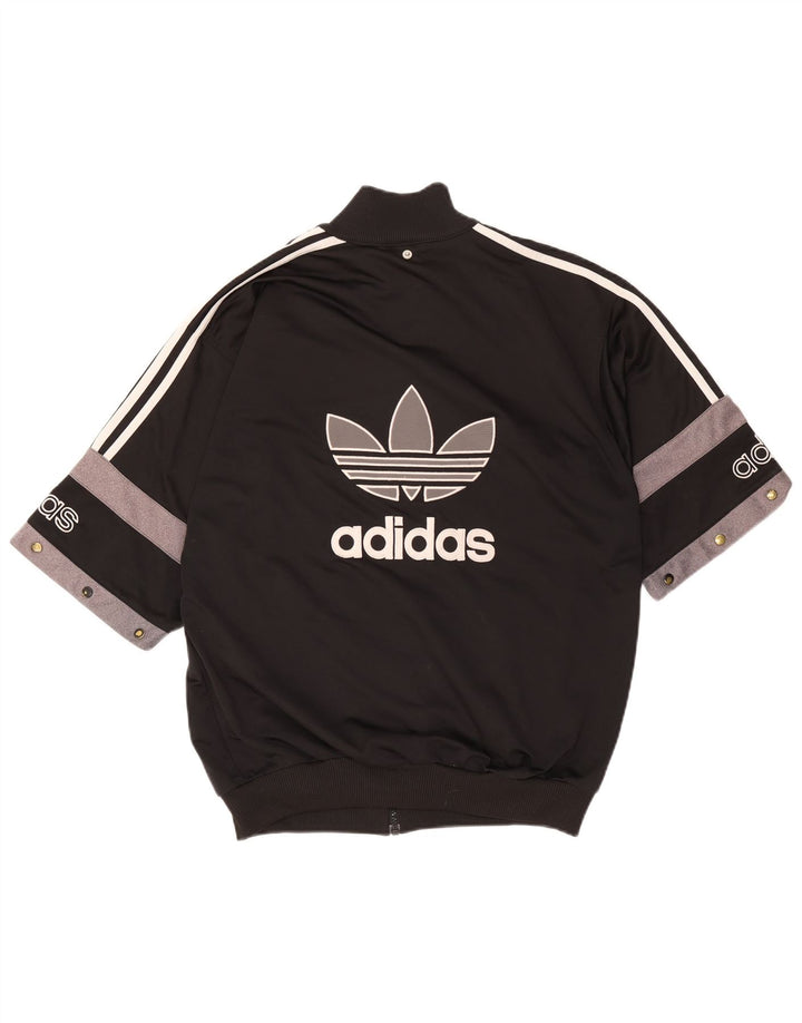 ADIDAS Giacca da tuta grafica da uomo UK 40/42 Medium Black Colourblock