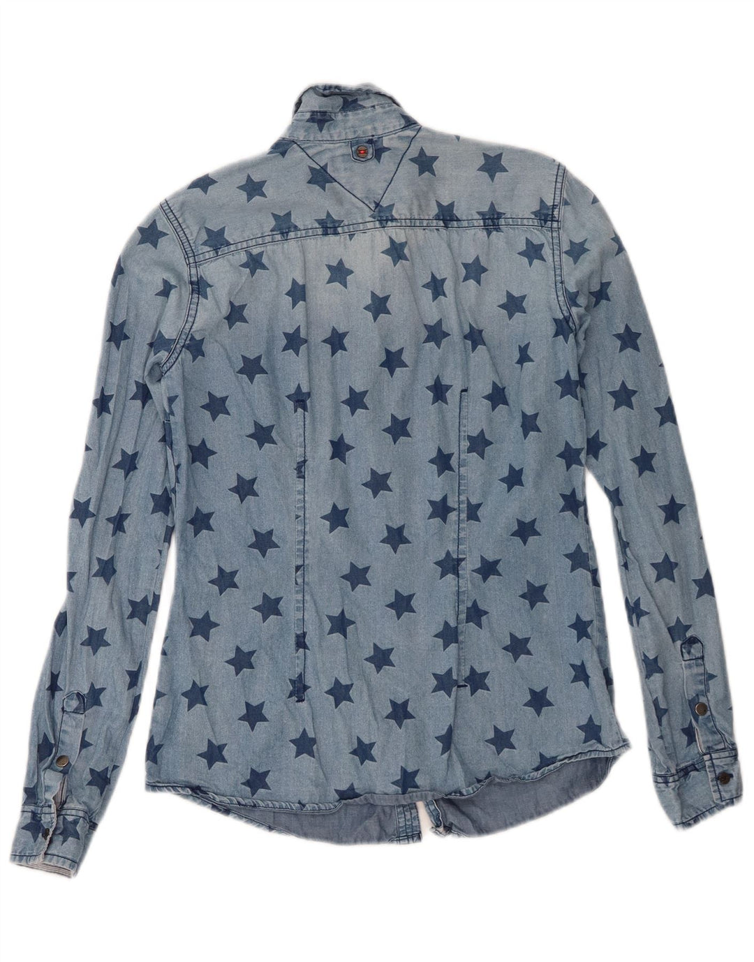 Camicia in denim con motivo astratto da donna Tommy Hilfiger UK 6 XS Blu