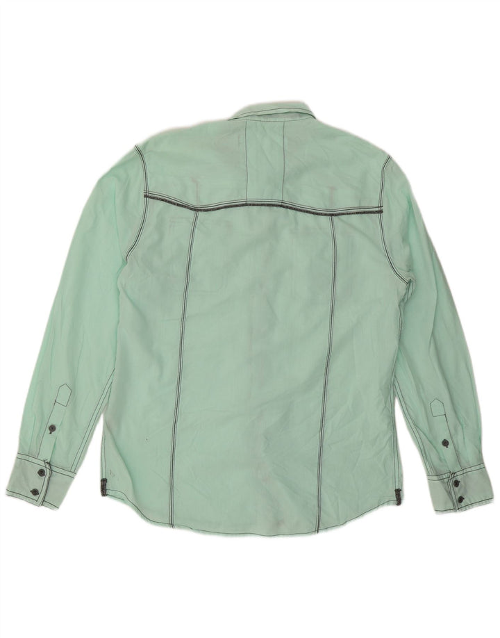 Camicia da uomo BKE vestibilità standard, taglia grande, in cotone verde