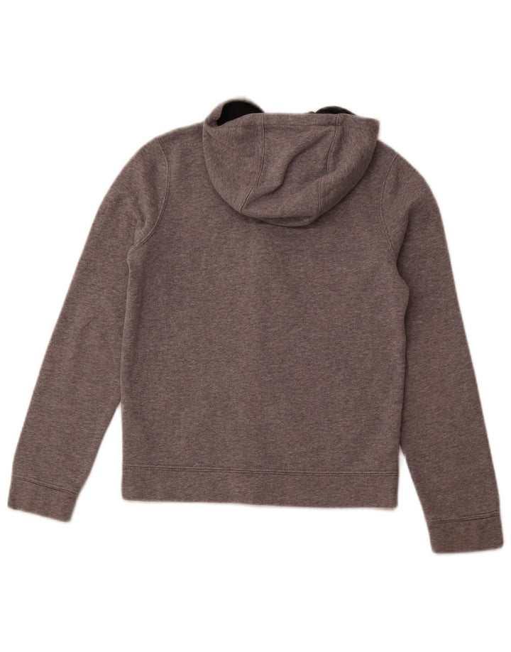 Maglione con cappuccio e zip NIKE per ragazzi 10-11 anni in cotone color block grigio medio