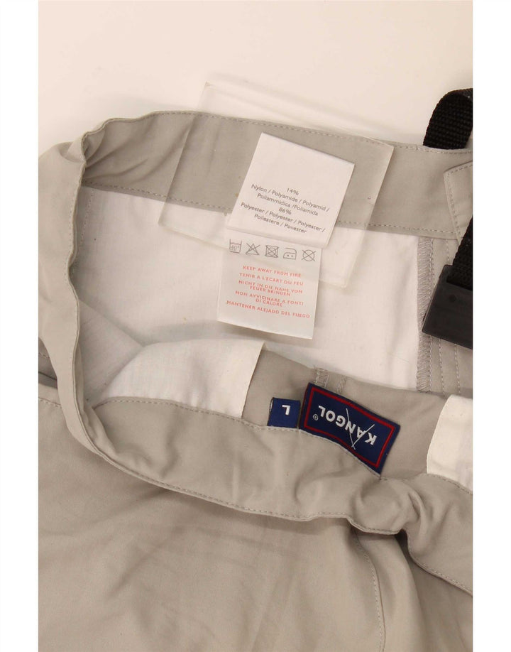 Pantaloni cargo dritti da uomo Kangol Large W34 L30 grigio poliammide