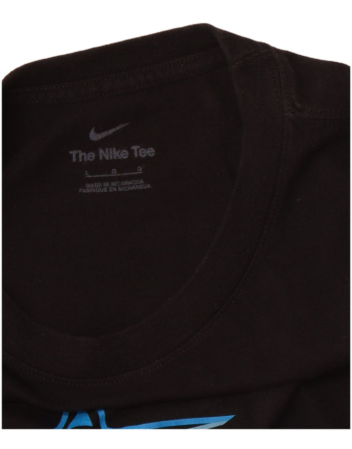 T-shirt grafica da uomo NIKE Top grande nera