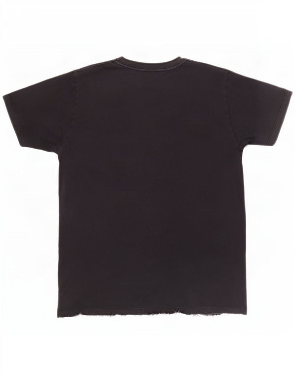 T-shirt grafica da uomo Replay Top grande in cotone nero