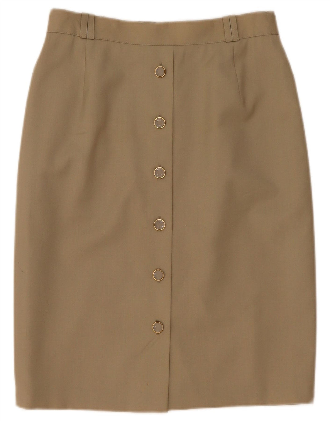 Gonna dritta da donna Bianca EU 40 media W28 Beige lana vergine