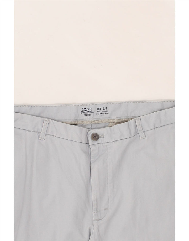 IZOD Mens Chino Shorts W38 XL Grey Cotton Vintage Izod and Second-Hand Izod from Messina Hembry 