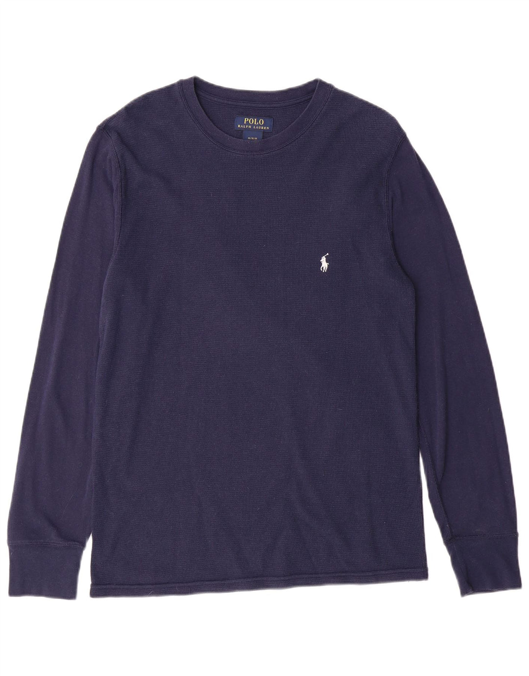 POLO RALPH LAUREN Top da uomo a maniche lunghe in cotone blu navy medio