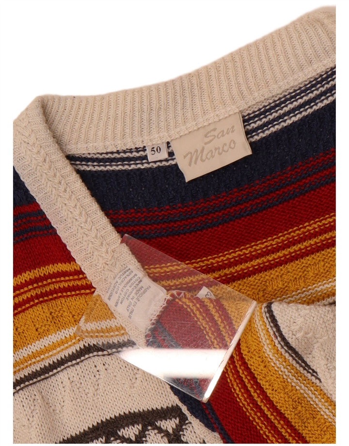 Maglione cardigan da uomo San Marco IT 50 medio a righe multicolore