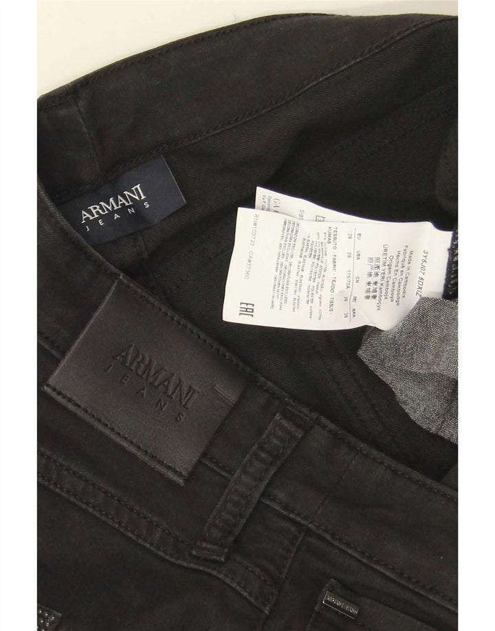 Jeans svasati da donna Armani W29 L35 cotone nero