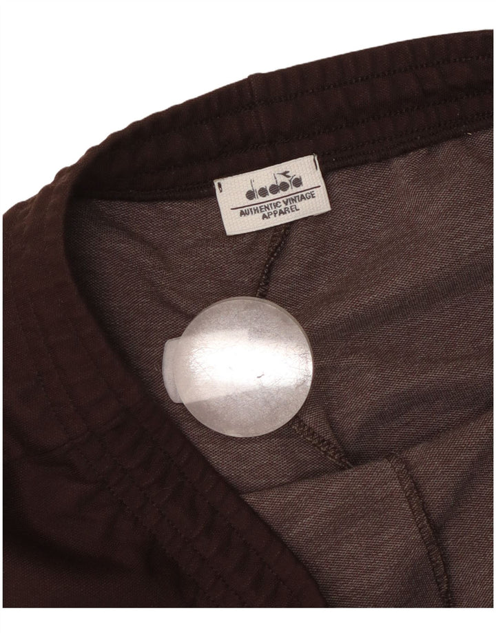 Pantaloni Tuta Uomo Diadora Marrone Medio Poliestere