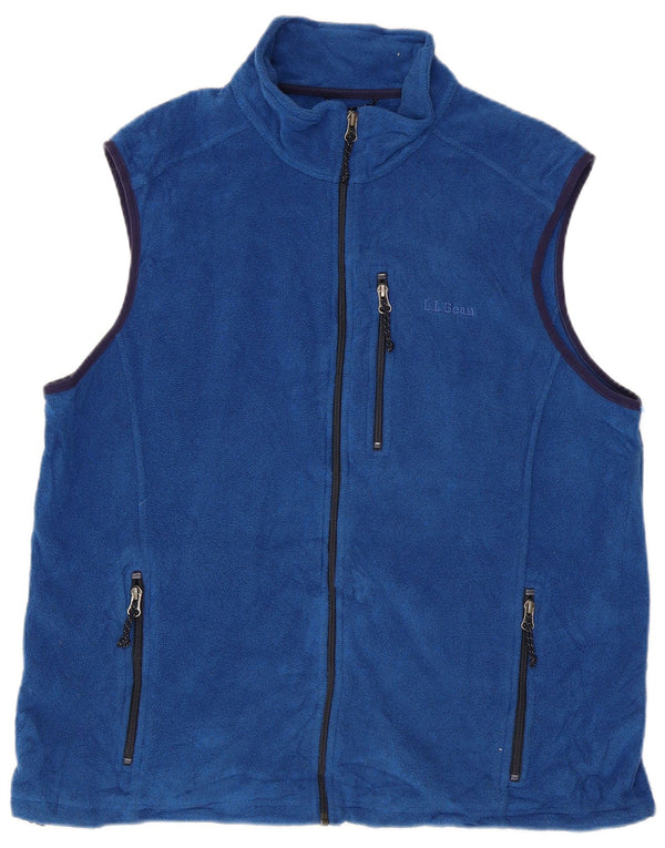 Gilet in pile da uomo L.L.Bean UK 40 Large Blu Poliestere