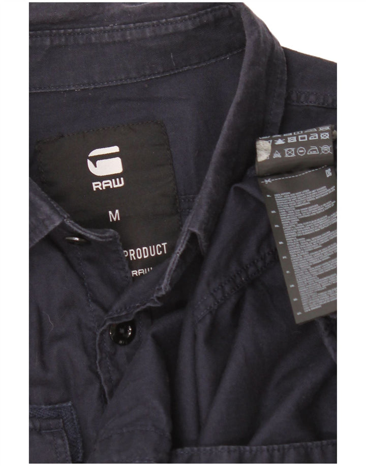 Camicia da uomo G-Star in cotone blu navy medio