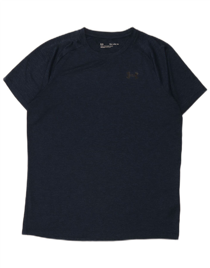 T-shirt da ragazzo Under Armour 13-14 anni XL poliestere screziato blu navy