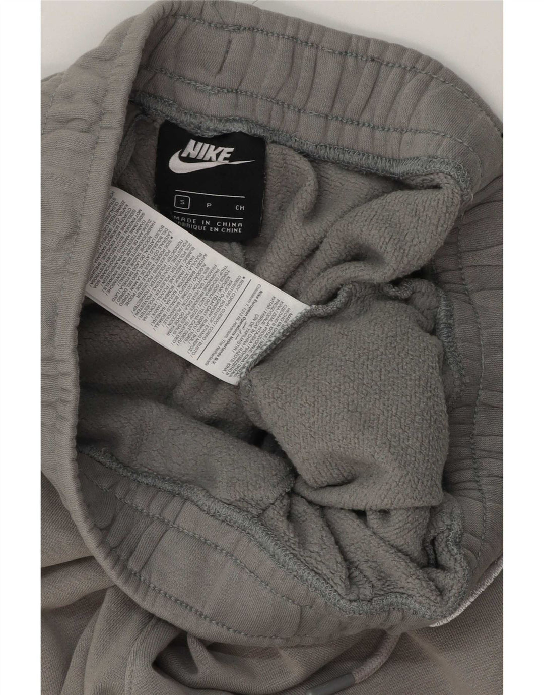 Pantaloni da tuta con grafica Nike da uomo, pantaloni da jogging, piccoli, in cotone grigio