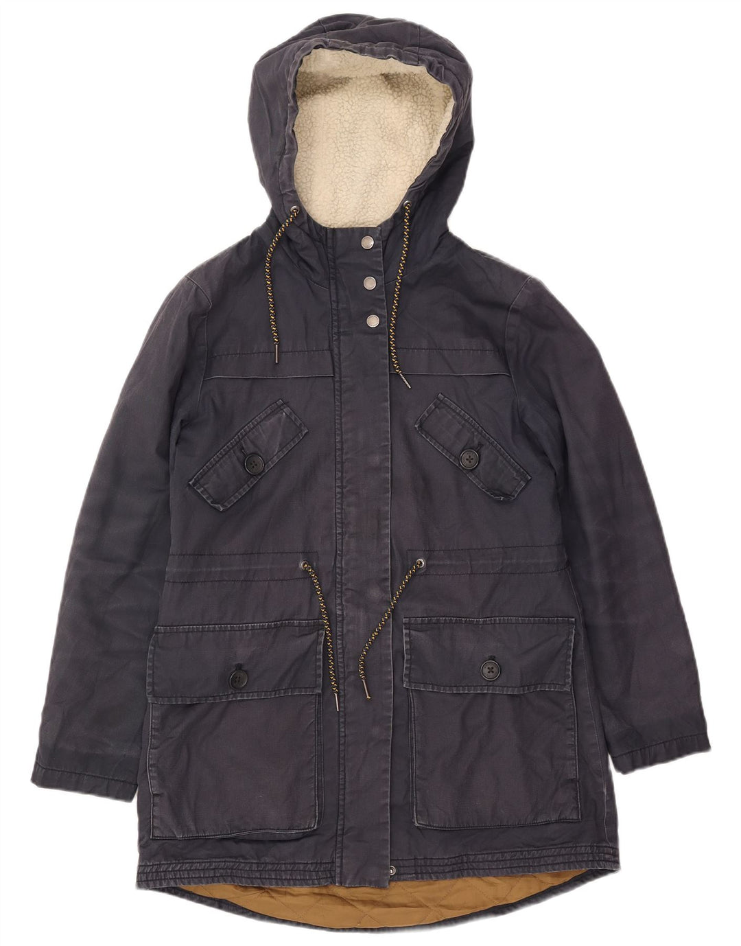 Giacca parka con cappuccio da donna White Stuff UK 8 piccola in cotone blu navy