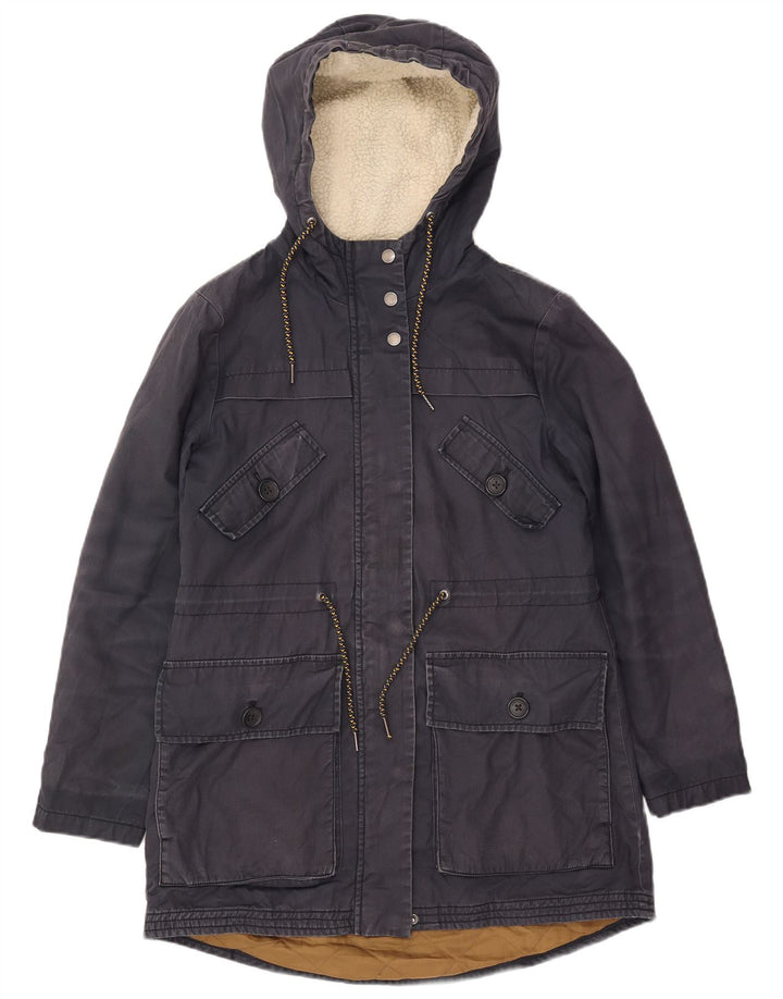 Giacca parka con cappuccio da donna White Stuff UK 8 piccola in cotone blu navy