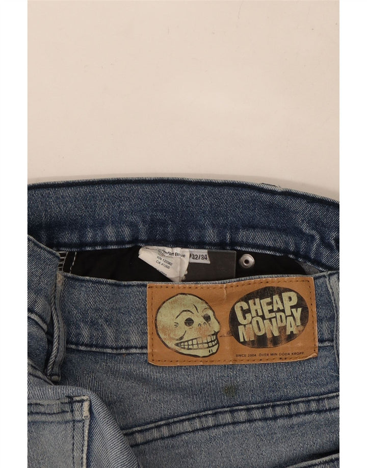 CHEAP MONDAY Jeans skinny da donna W32 L34 cotone blu