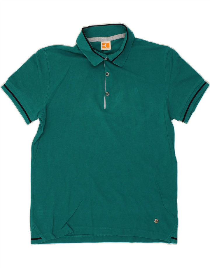 HUGO BOSS Mens Polo Shirt Small Green Cotton Vintage Hugo Boss and Second-Hand Hugo Boss from Messina Hembry 