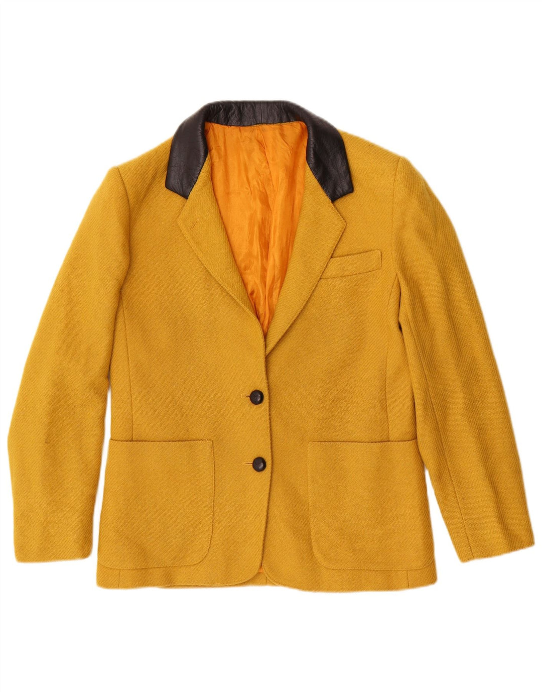 PENNY BLACK Giacca blazer da donna a 2 bottoni UK 10 Small Yellow Colourblock