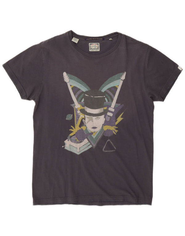 T-shirt grafica da uomo Scotch & Soda Top in cotone blu navy medio