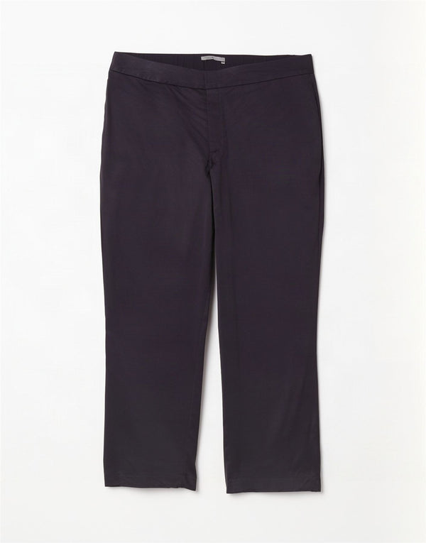 Pantaloni casual a vita alta da donna Marks & Spencer UK 24 4XL W44 L30 Navy Bl