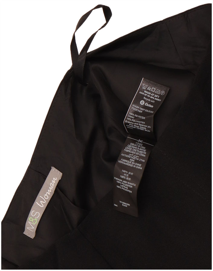 Gonna a tubino da donna Marks & Spencer UK 8 piccola W28 poliestere nero
