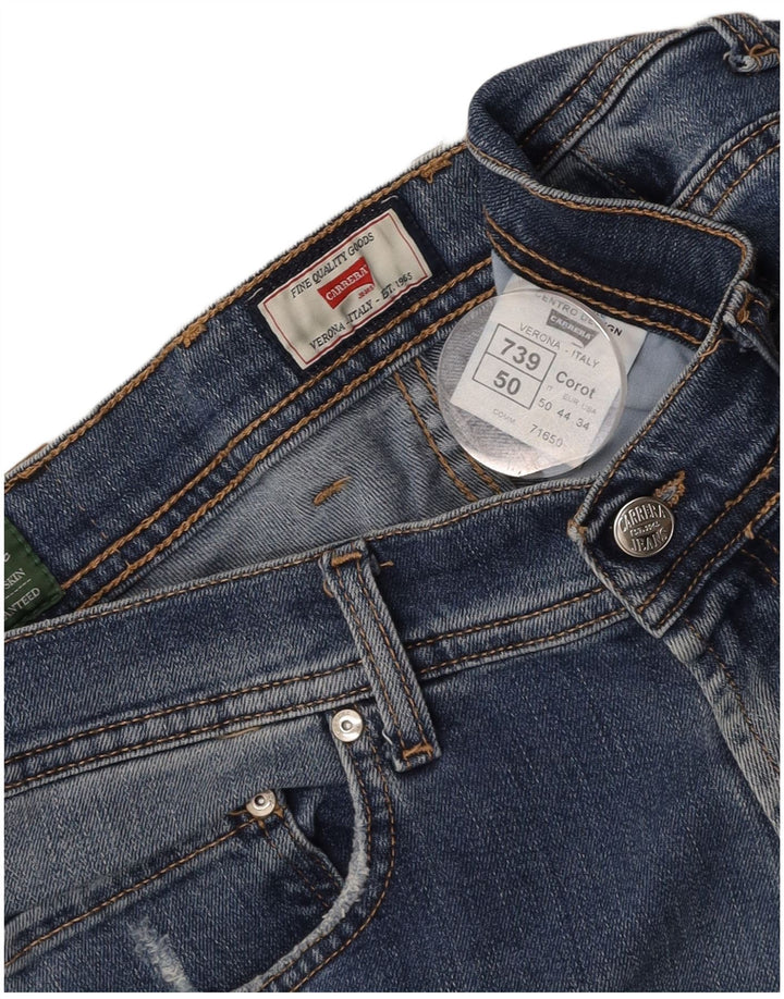 CARRERA Jeans affusolati da uomo invecchiati IT 50 Large W34 L26 Cotone blu