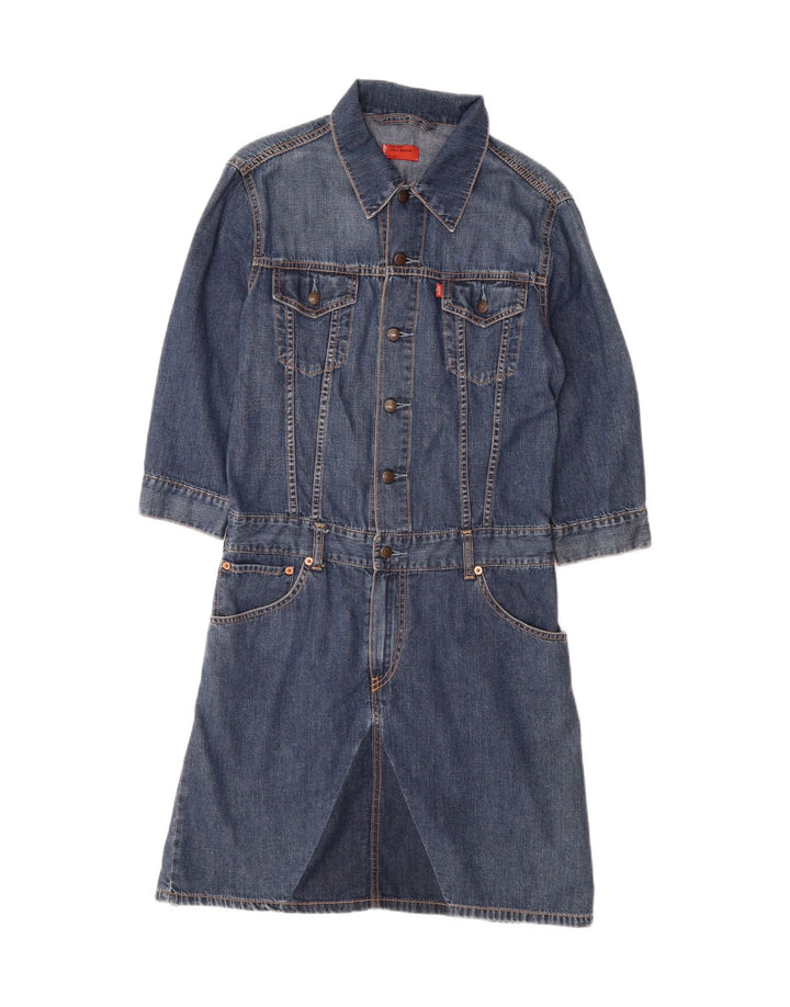 LEVI'S Abito in denim pullover con maniche a 3/4 per ragazze 11-12 anni Blu medio