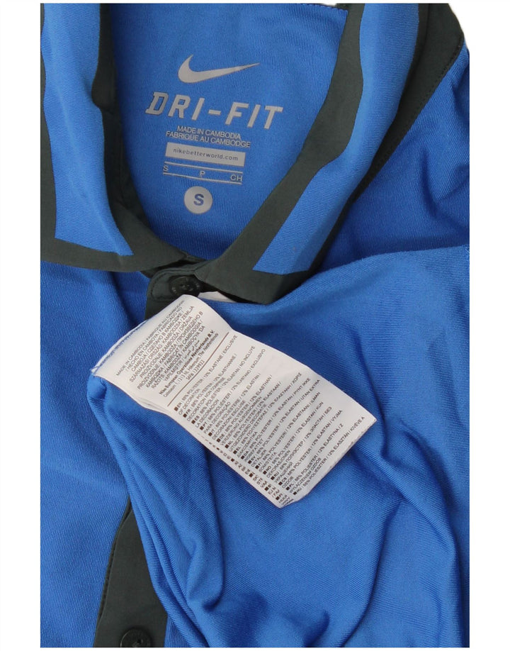 Polo NIKE da uomo Dri Fit piccola blu in poliestere