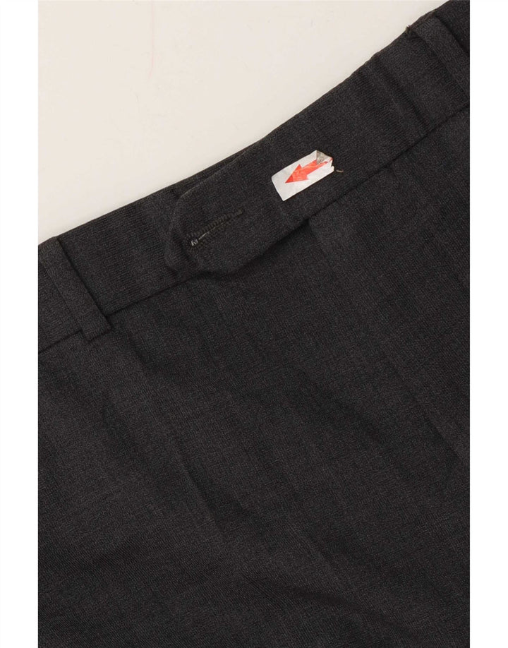 Pantaloni casual dritti da uomo Marks & Spencer W38 L33 poliestere grigio