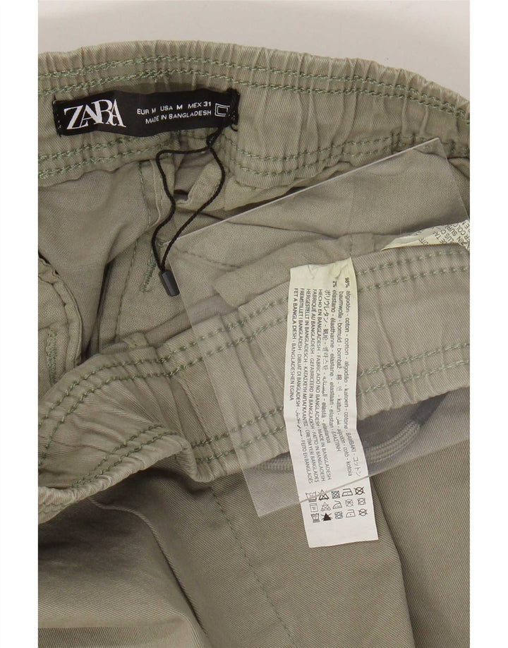 Pantaloncini chino da uomo Zara medi W31 cotone kaki