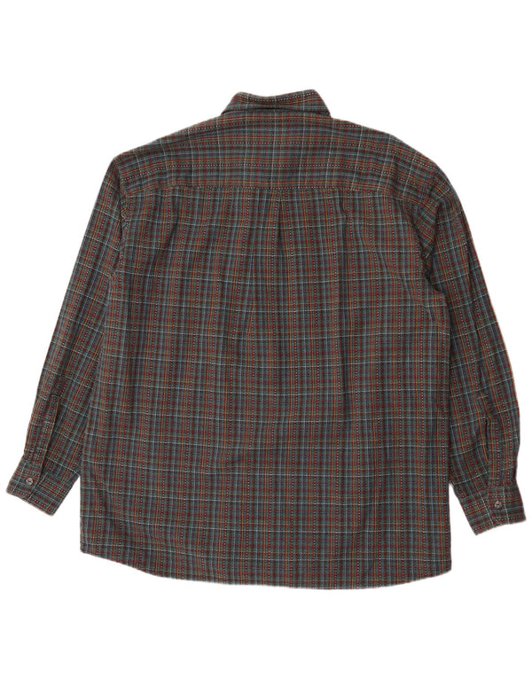 Camicia da uomo in flanella Leonardo taglia 44 XL a quadri verdi
