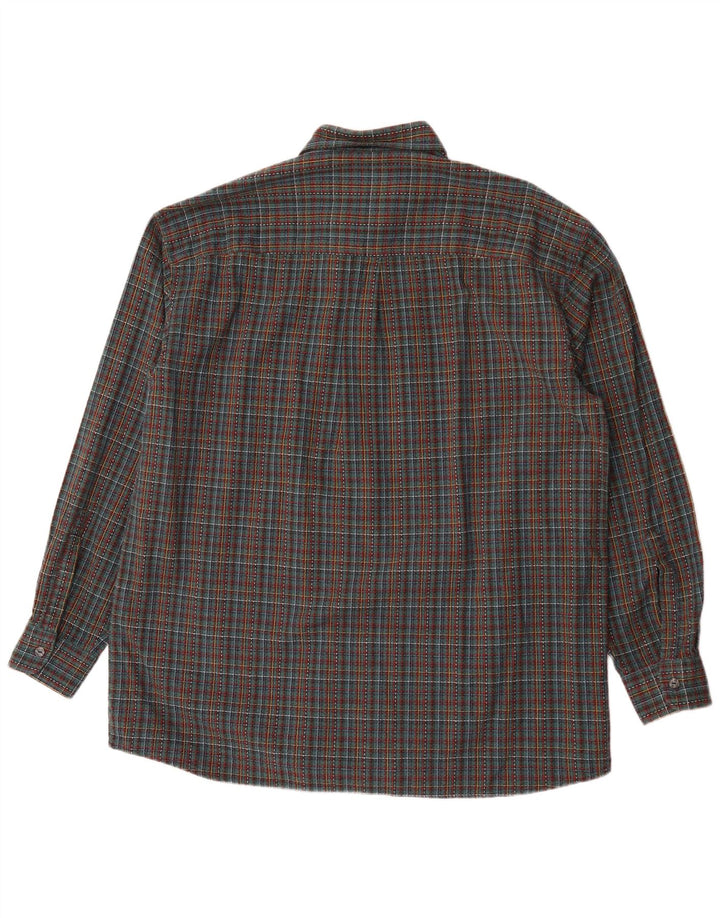 Camicia da uomo in flanella Leonardo taglia 44 XL a quadri verdi